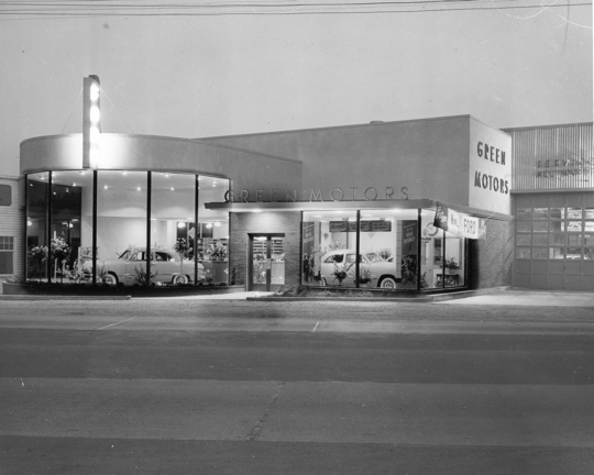 The new 1948 Green Motor Company building